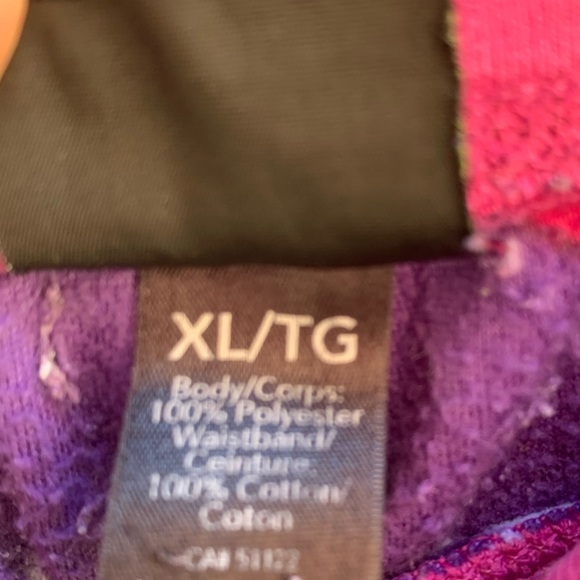 G21 Fuzzy Purple with Snowflake And Penguin Pattern Pyjama pants XL - Picture 4 of 5